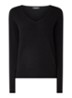 Fijngebreide pullover van kasjmier met V-hals - Zwart