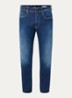 Grover straight leg jeans met gekleurde wassing - Donkerblauw