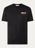 T-shirt met backprint en logo - Zwart