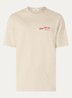 T-shirt met logoborduring - Beige
