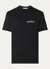 T-shirt met logoborduring - Zwart