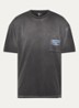 Nothing faster T-shirt met print en borstzak - Antraciet