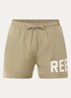 Zwemshorts met logoprint en steekzakken  - Khaki