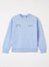 Kelto sweater met logo- en backprint - Lichtblauw