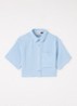 Olivia blouse met structuur - Lichtblauw