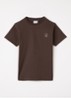 Seth T-shirt met logo - Chocoladebruin