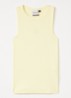 Tanktop met ribstructuur - Geel