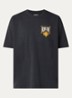 Playing Card T-shirt met logo- en backprint - Zwart