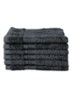 Super Smooth Cotton gastendoekje set van 6 - Antraciet