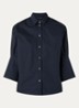 Blouse met kraag - Indigo