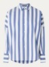 Blouse met streepprint - Staalblauw