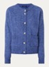 Fijngebreid vest in alpaca wolblend - Lichtblauw