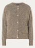 Fijngebreid vest in alpaca wolblend - Donkerbeige