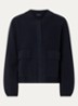 Fijngebreid vest met klepzakken - Donkerblauw