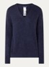 Fijngebreide trui in alpaca wolblend - Donkerblauw