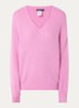 Fijngebreide trui in alpaca wolblend  - Roze