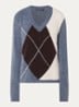 Fijngebreide trui in wolblend - Donkerblauw