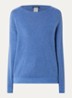 Fijngebreide trui met ronde hals - Donkerblauw
