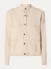 Grofgebreid vest met borstzakken - Beige