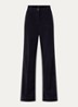 High waist flared fit pantalon met stretch - Blauw