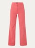 High waist wide leg broek met steekzakken - Cranberryrood