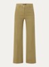 High waist wide leg broek met steekzakken - Olijfgroen