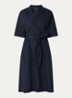 Maxi tuniekjurk met strikceintuur - Donkerblauw