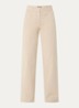 Mid waist straight fit chino met steekzakken - Zand