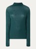 Pullover in wolblend met col - Donkergroen