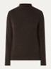 Pullover in wolblend met col - Chocoladebruin