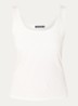 Tanktop met ronde hals - Gebroken wit