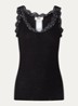 Balta tanktop met details van kant - Zwart