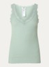 Balta tanktop met details van kant - Lindegroen