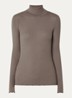 Beatha longsleeve in zijdeblend met col - Zand