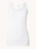 Benita top in zijdeblend met details van kant - Gebroken wit