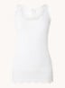 Benita top in zijdeblend met details van kant - Gebroken wit