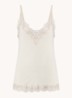 Billie spaghettitop met details van kant - Beige