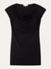 Blarritz mouwloze top met gedrapeerd detail - Zwart
