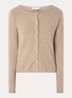 Fijngebreid vest in kasjmierblend - Beige
