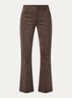 Antonia mid waist flared fit broek van imitatiesuède - Chocoladebruin