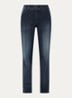 Aubrey high waist slim fit jeans met steekzakken - Donkerblauw