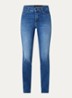 Audrey high waist slim fit jeans met steekzakken - Blauw
