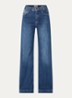 Audrey high waist wide leg jeans met medium wassing - Indigo