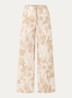 High waist loose fit broek met print - Zand