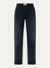 High waist loose fit jeans met steekzakken - Donkerblauw