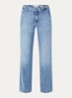 High waist wide leg jeans met gekleurde wassing - Blauw