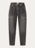 Mara high waist cropped tapered jeans met medium wassing - Middengrijs