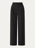 Mara high waist loose fit pantalon met gemêleerd dessin - Zwart