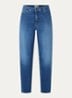 Mara high waist tapered fit jeans met medium wassing - Indigo