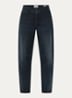 Mara high waist tapered fit jeans met medium wassing - Donkerblauw